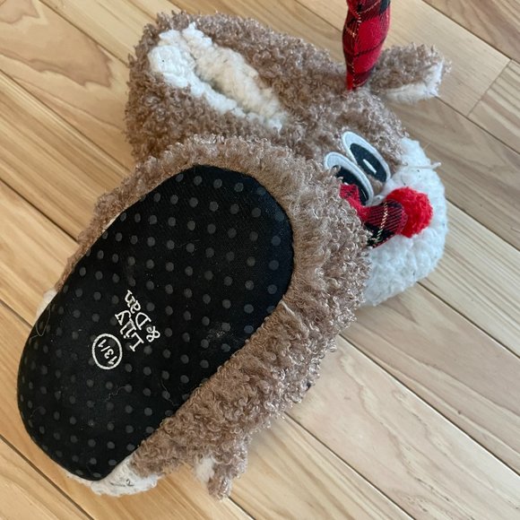 Lilly and Dan Like New Reindeer Slippers - Picture 2 of 2